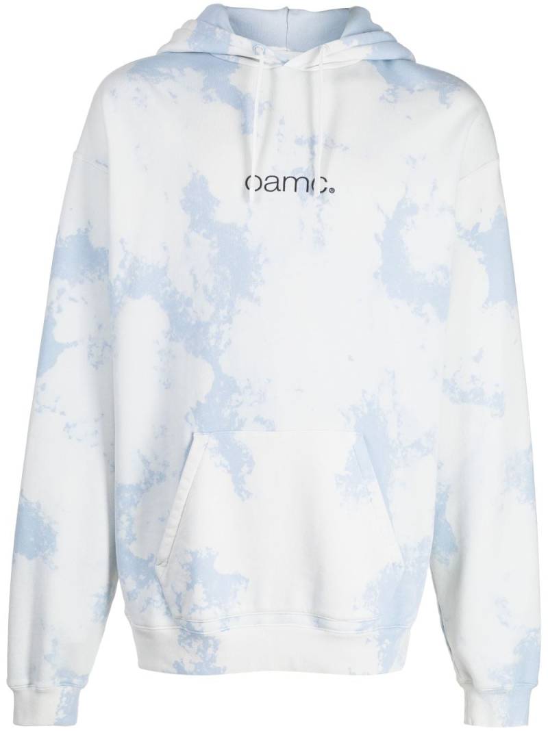 OAMC logo-print cotton hoodie - White von OAMC