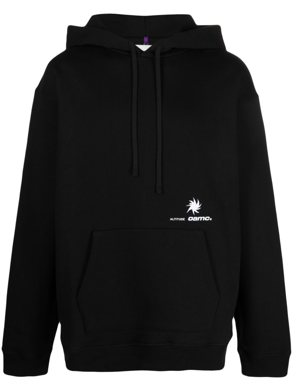 OAMC logo-print drawstring hoodie - Black von OAMC