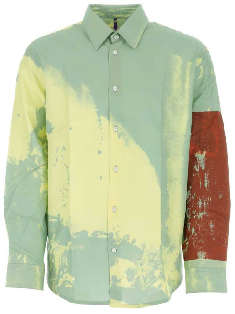 OAMC multicolour-print cotton shirt - Green von OAMC