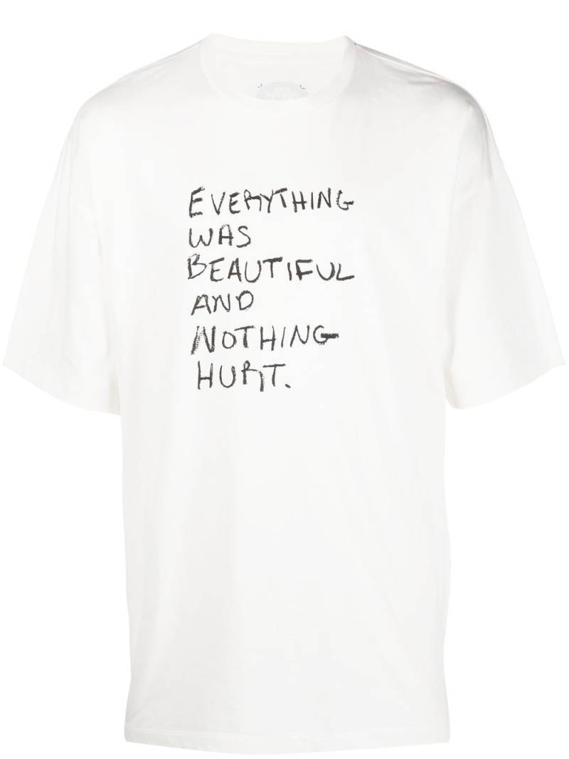 OAMC slogan-print cotton T-shirt - White von OAMC