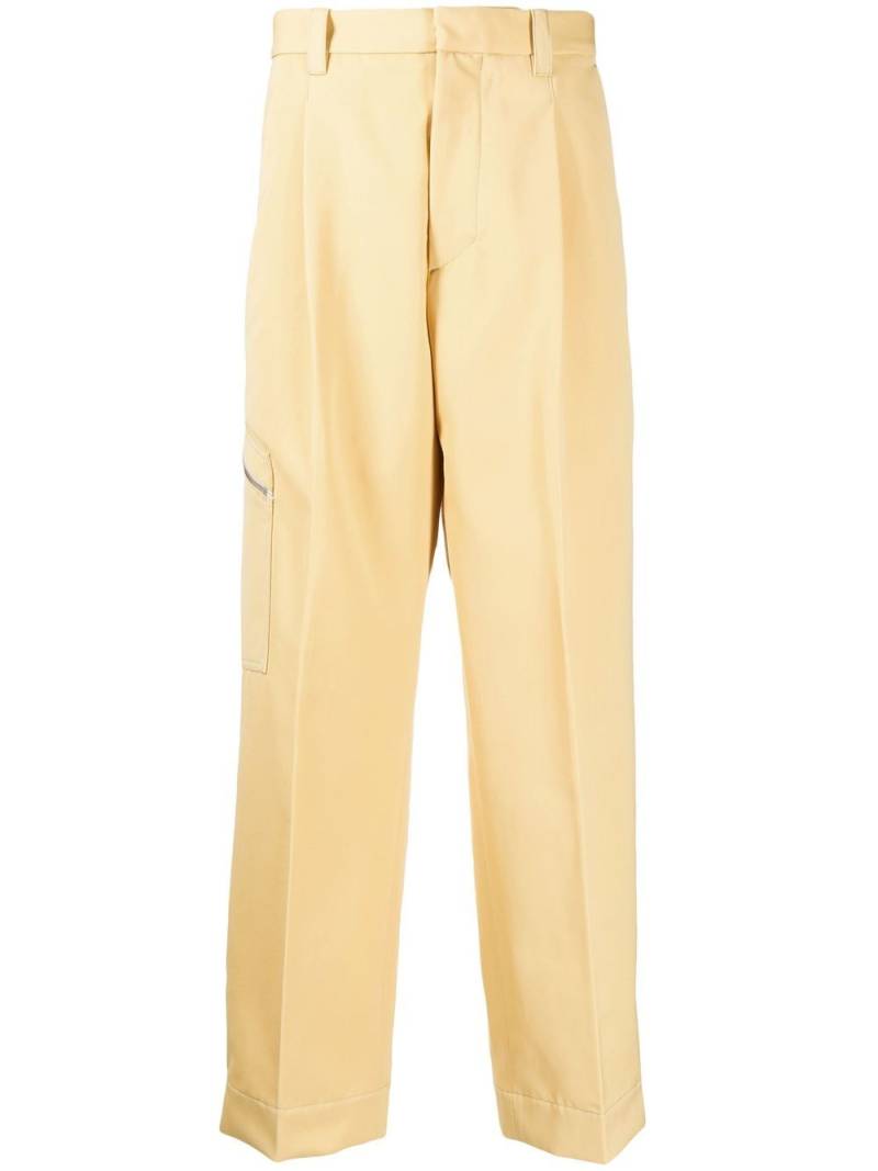 OAMC straight-leg pressed-crease trousers - Yellow von OAMC