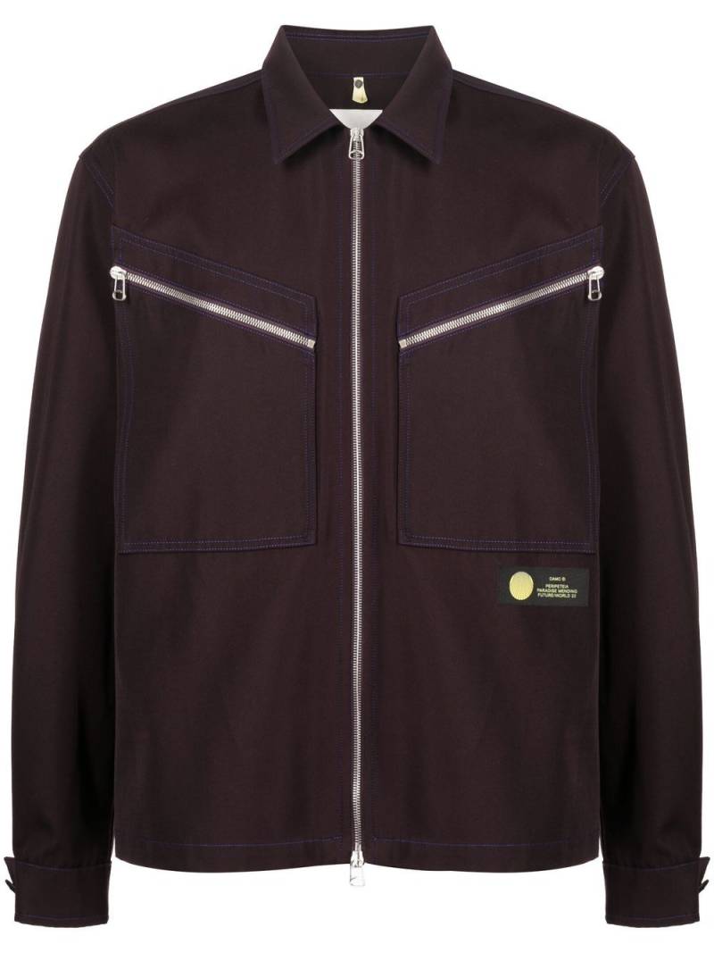 OAMC zip-up shirt jacket - Brown von OAMC