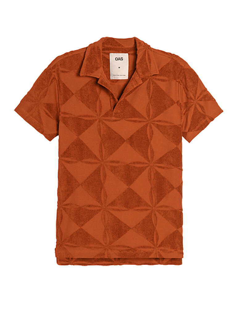 OAS Frottee Poloshirt orange | L von OAS