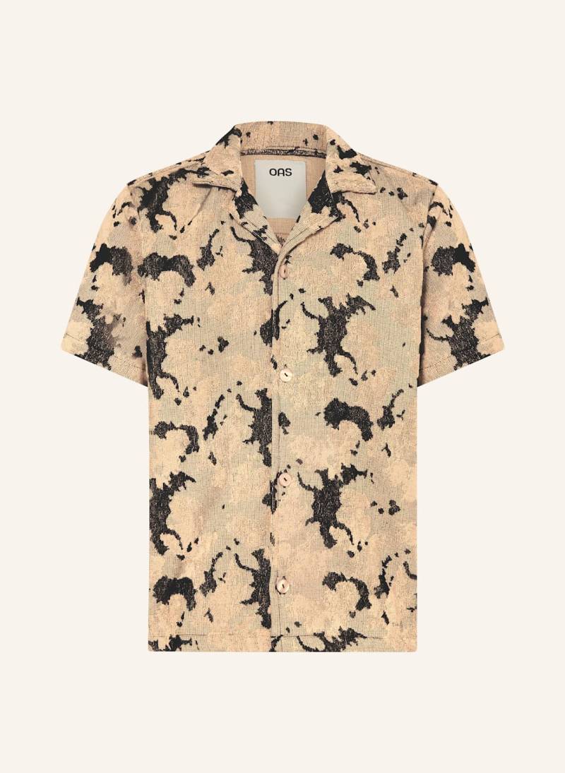 Oas Resorthemd Jura Contraste Comfort Fit Aus Frottee beige von OAS