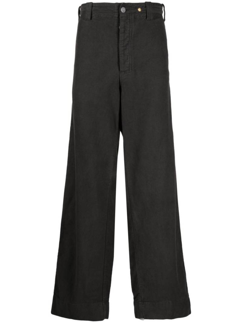 OBJECTS IV LIFE logo-plaque wide-leg trousers - Grey von OBJECTS IV LIFE