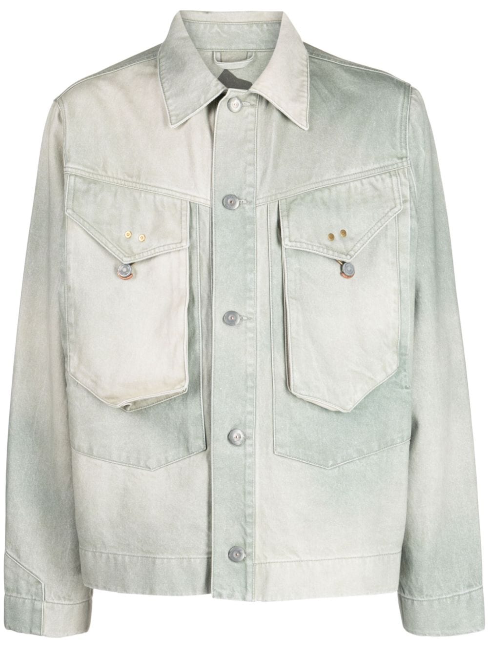 OBJECTS IV LIFE panelled denim jacket - Green von OBJECTS IV LIFE