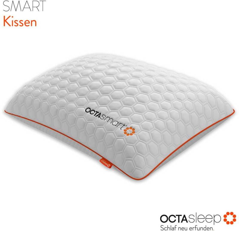 OCTAsleep Nackenstützkissen »Octasleep Smart Pillow«, Füllung: 100% Polyester, Bezug: 99% Polyester, 1% Elasthan, (1 St.), Kopfkissen atmungsaktiv von OCTAsleep