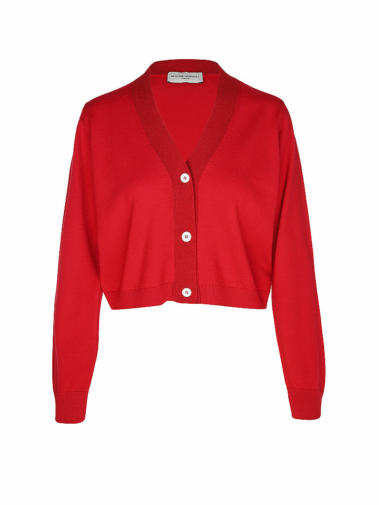 OFFICINE GENERALE Cardigan SERENA dunkelrot | L von OFFICINE GENERALE