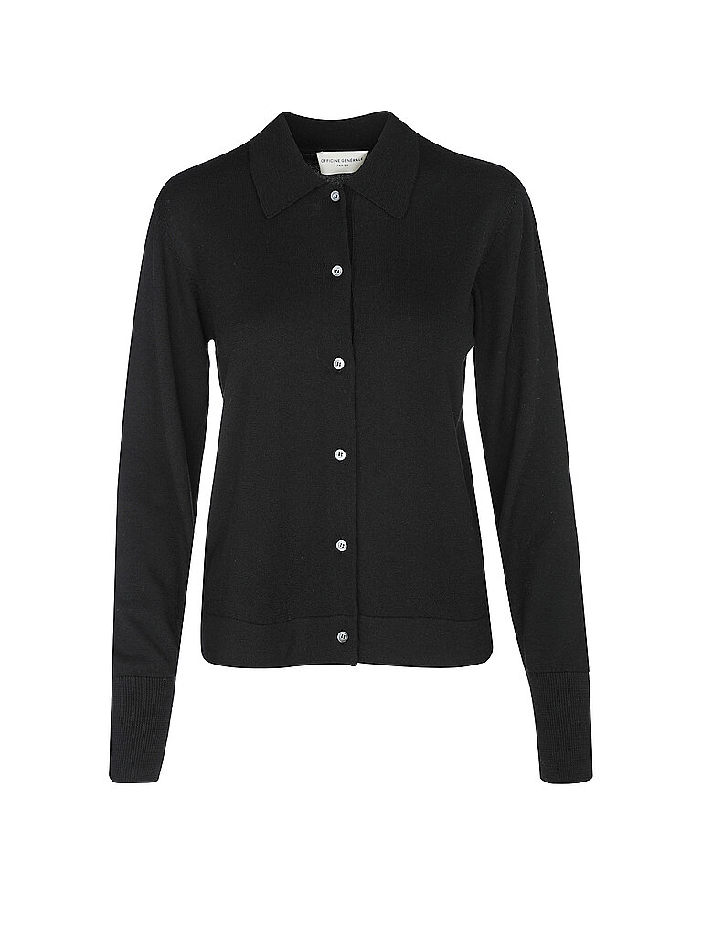 OFFICINE GENERALE Strickjacke schwarz | L von OFFICINE GENERALE