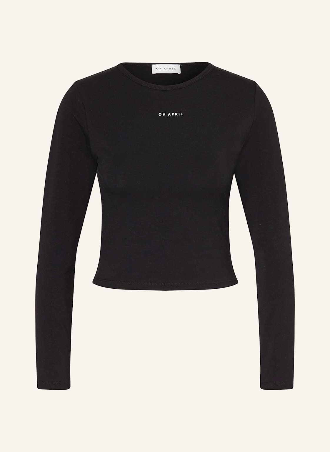 Oh April Cropped-Longsleeve Ica schwarz von OH APRIL