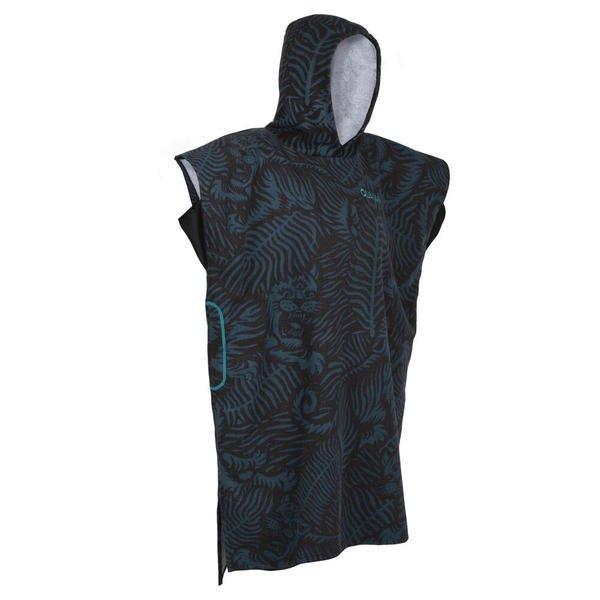 Surf-poncho 550 Kinder (135–160 Cm) Tiger Unisex Schwarz / Blau ONE SIZE von OLAIAN