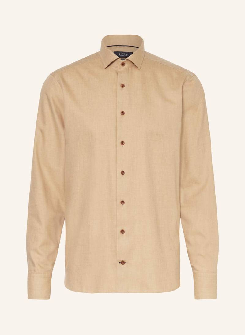 Olymp Signature Flanellhemd Signature Casual Fit beige von OLYMP SIGNATURE