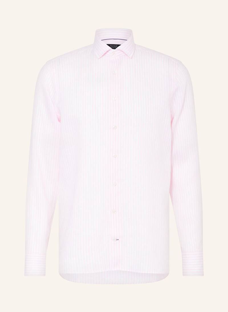 Olymp Signature Hemd Tailored Fit Aus Leinen rosa von OLYMP SIGNATURE