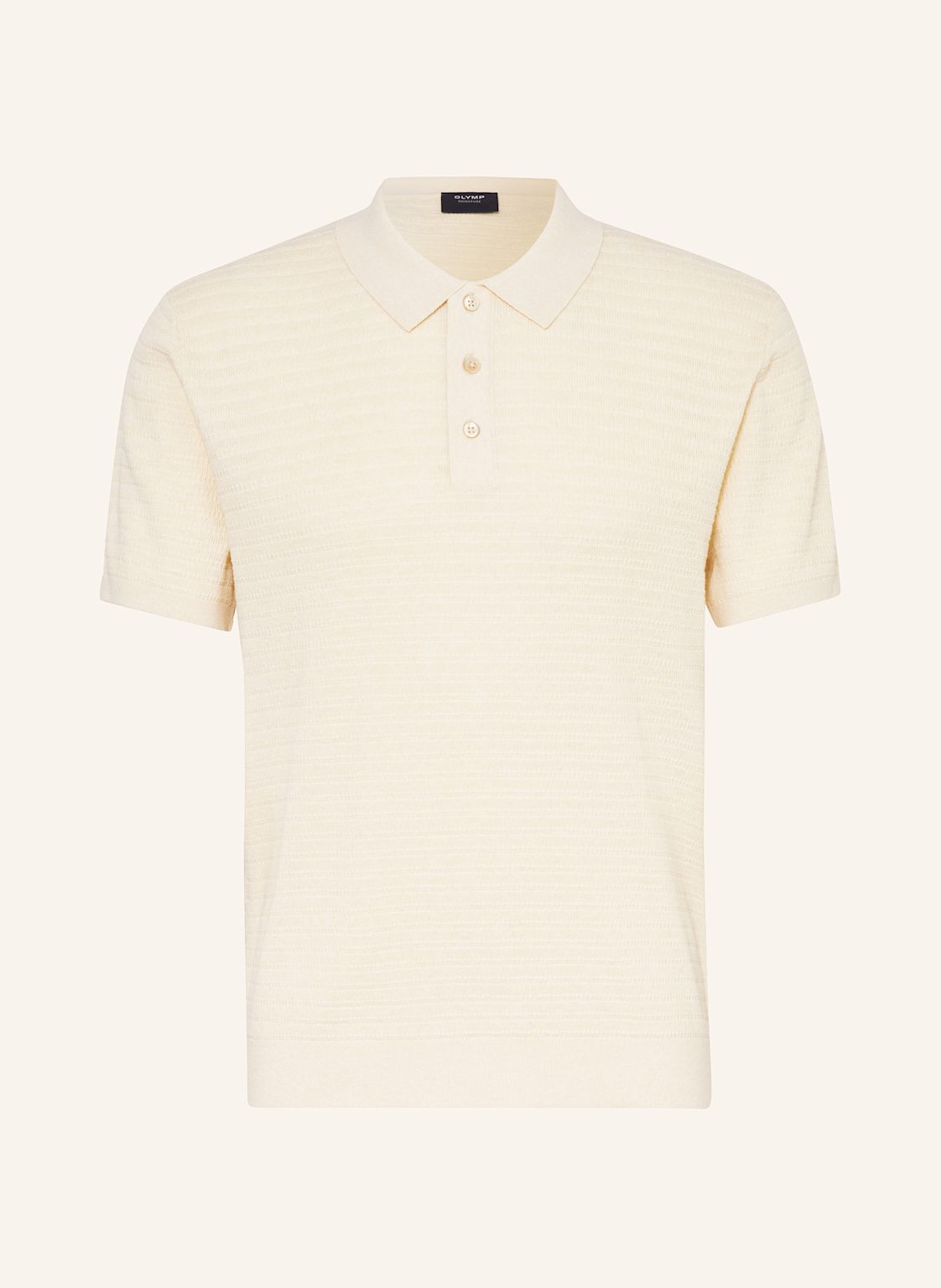 Olymp Signature Strick-Poloshirt beige von OLYMP SIGNATURE