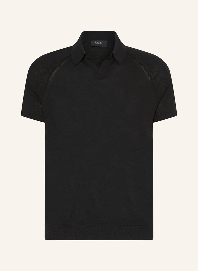 Olymp Signature Strick-Poloshirt schwarz von OLYMP SIGNATURE