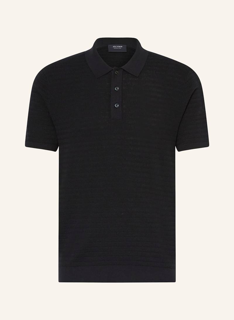 Olymp Signature Strick-Poloshirt schwarz von OLYMP SIGNATURE