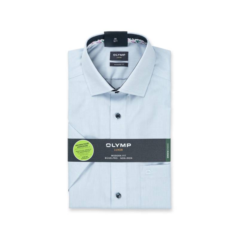 Hemd, Modern Fit, Kurzarm Herren Himmelblau 39 von OLYMP