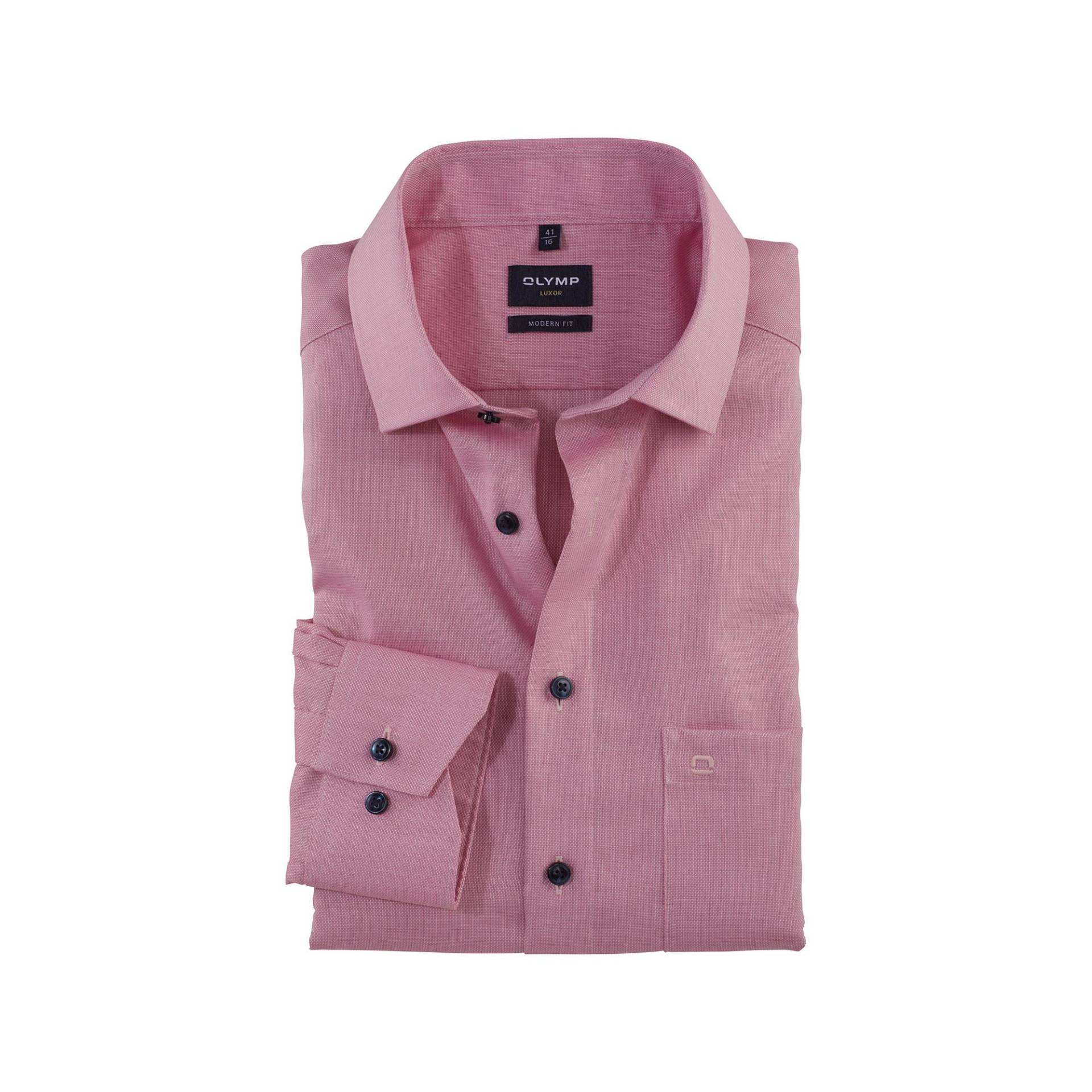 Hemd, Modern Fit, Langarm Herren Rosa 39 von OLYMP