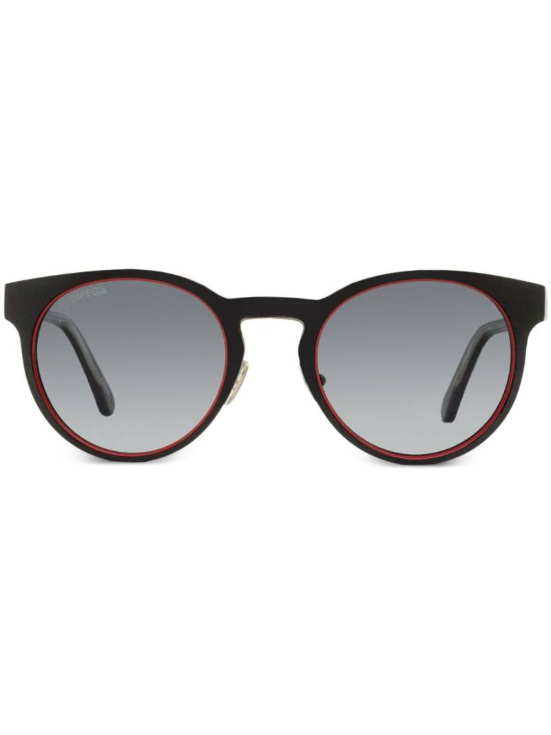 OMEGA EYEWEAR matte-finish round-frame sunglasses - Black von OMEGA EYEWEAR