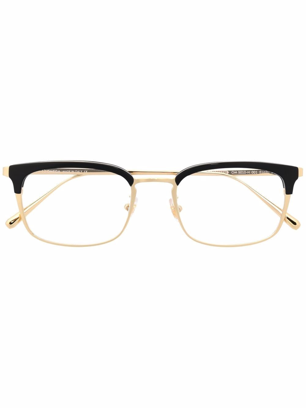 OMEGA EYEWEAR two-tone square-frame optical glasses - Gold von OMEGA EYEWEAR