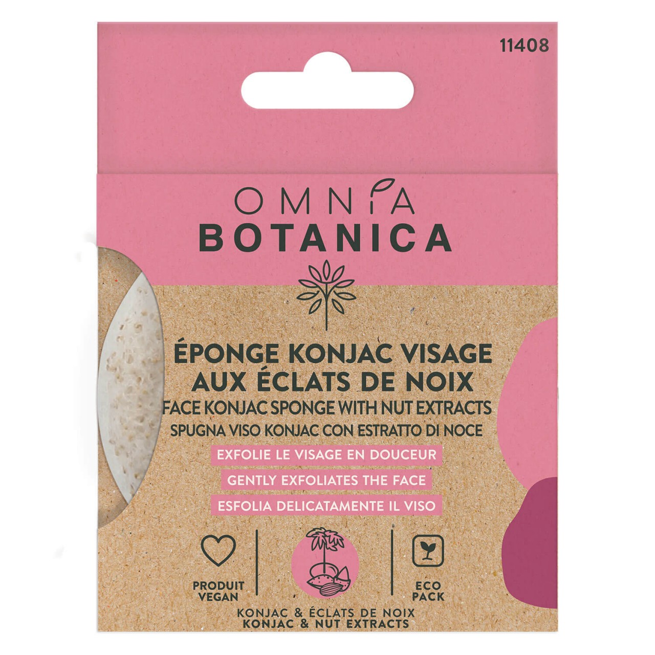 OMNIA BOTANICA - Konjac Gesichtsschwamm mit Nussextrakten von OMNIA BOTANICA