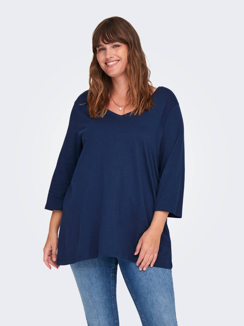 ONLY CARMAKOMA 3/4-Arm-Shirt »CARBONNIE LIFE 3/4 V-NECK A-SHAPE JRS« von ONLY CARMAKOMA