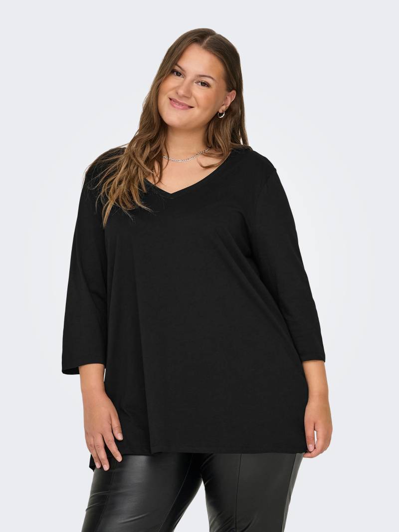 ONLY CARMAKOMA 3/4-Arm-Shirt »CARBONNIE LIFE 3/4 V-NECK A-SHAPE JRS« von ONLY CARMAKOMA