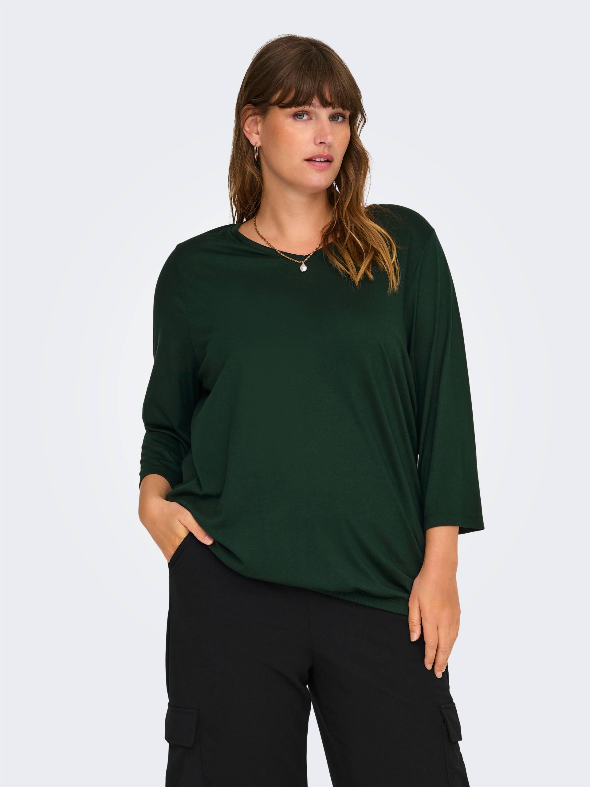 ONLY CARMAKOMA 3/4-Arm-Shirt »CARCARLINNE V-NECK 3/4 TOP JRS BF« von ONLY CARMAKOMA