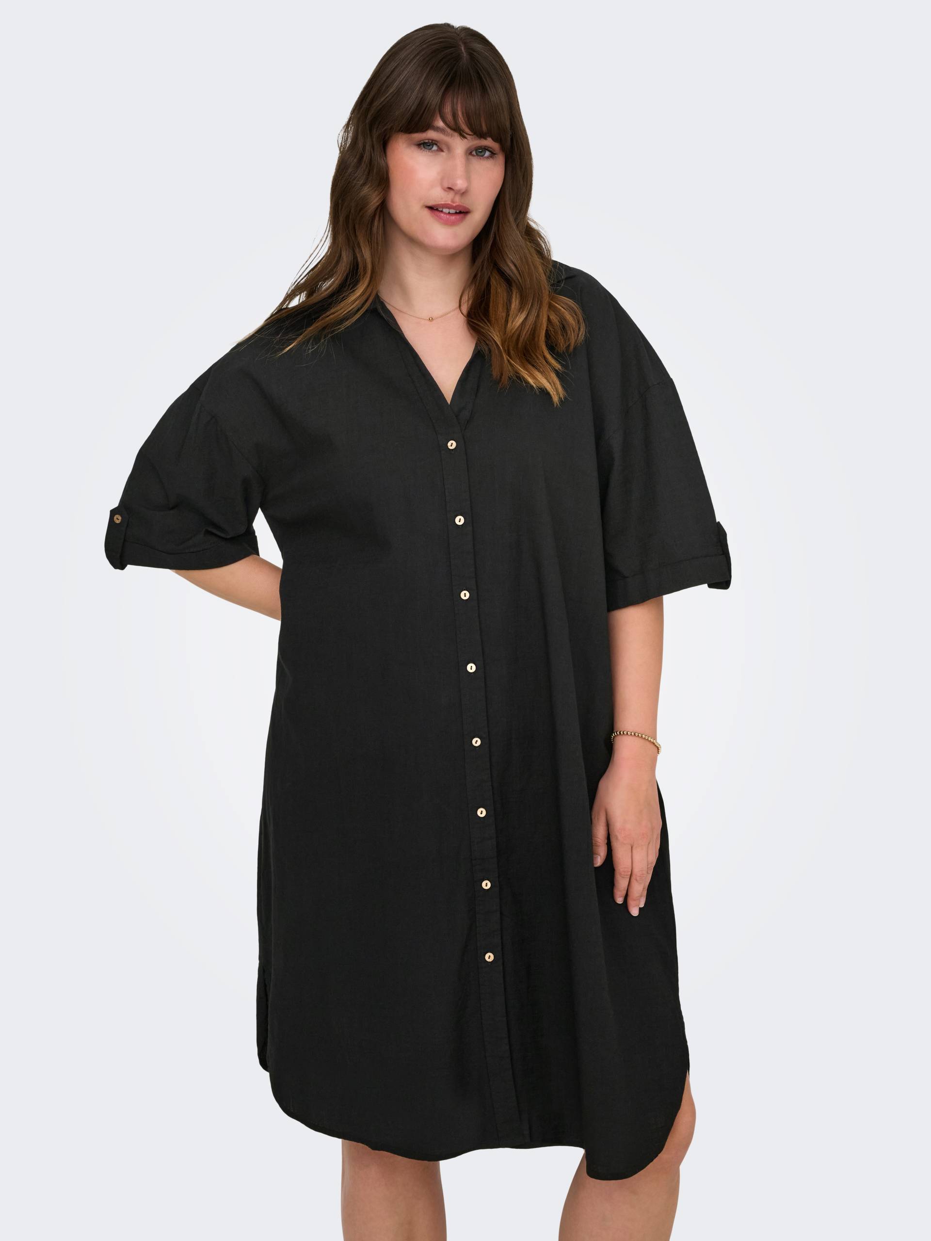 ONLY CARMAKOMA Blusenkleid »CARCOCO SS BLK SHIRT DRESS WVN« von ONLY CARMAKOMA
