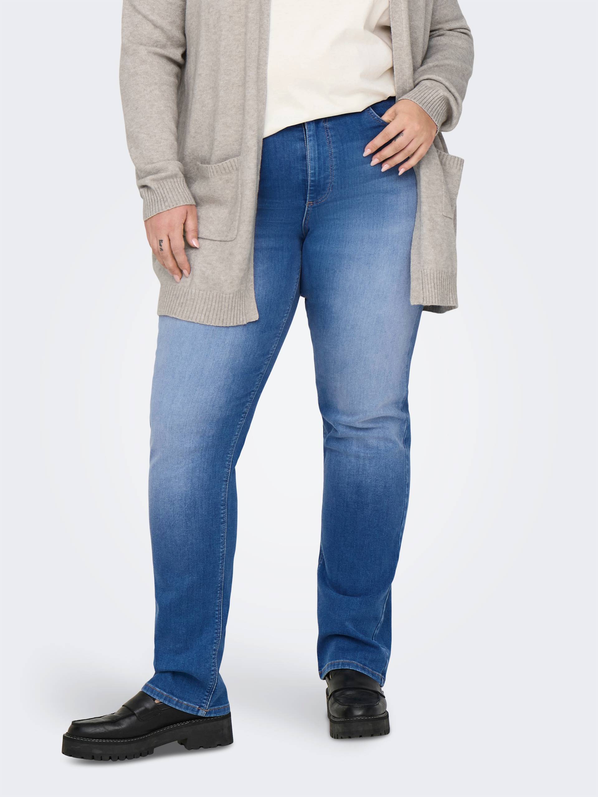 ONLY CARMAKOMA High-waist-Jeans »CARWILLY HW STRAIGHT DNM REA12187 NOOS« ONLY CARMAKOMA High-waist-Jeans »CARWILLY HW STRAIGHT DNM REA12187 NOOS« von ONLY CARMAKOMA