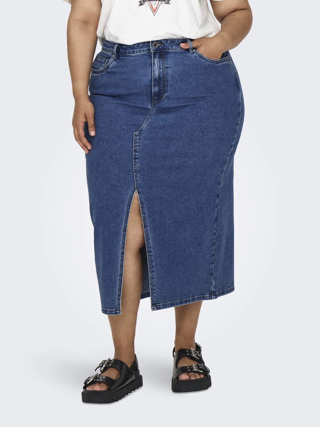 ONLY CARMAKOMA Jeansrock »CARSIRI FRONT SLIT SKIRT DNM GUA NOOS« ONLY CARMAKOMA Jeansrock »CARSIRI FRONT SLIT SKIRT DNM GUA NOOS« von ONLY CARMAKOMA