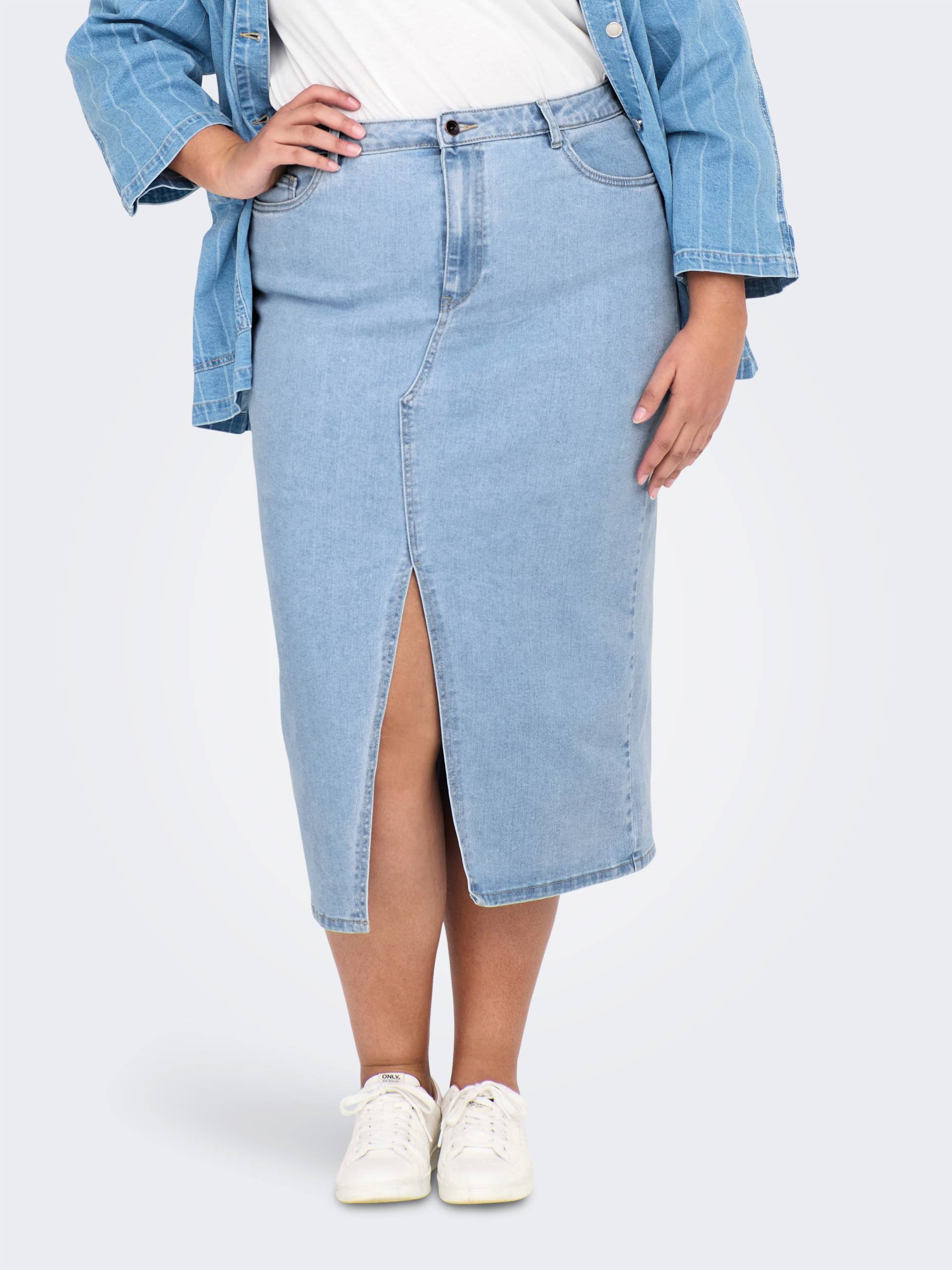 ONLY CARMAKOMA Jeansrock »CARSIRI FRONT SLIT SKIRT DNM GUA NOOS« ONLY CARMAKOMA Jeansrock »CARSIRI FRONT SLIT SKIRT DNM GUA NOOS« von ONLY CARMAKOMA