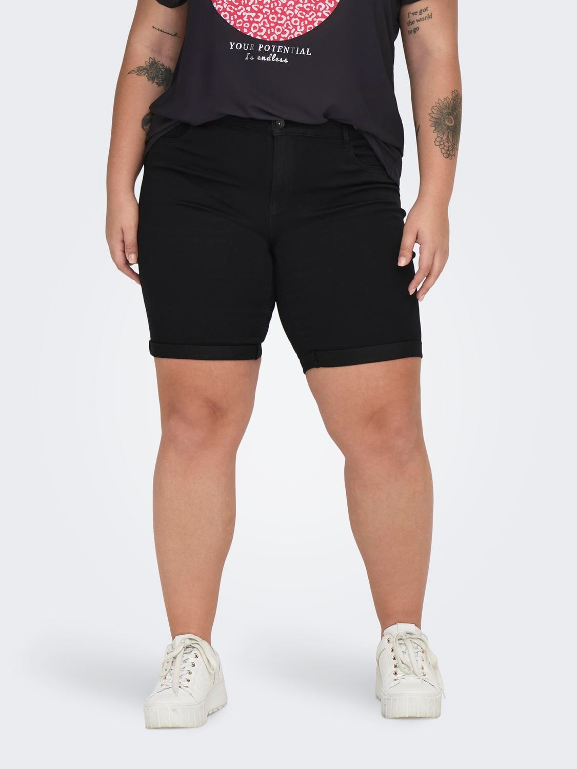 ONLY CARMAKOMA Jeansshorts »CARTHUNDER LIFE REG LONG SHORTS DNM« von ONLY CARMAKOMA