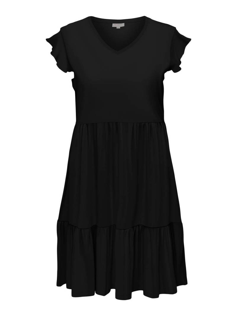 ONLY CARMAKOMA Jerseykleid »CARMAY LIFE CAP SL FRILL DRESS JRS NOOS«, mit Volant von ONLY CARMAKOMA