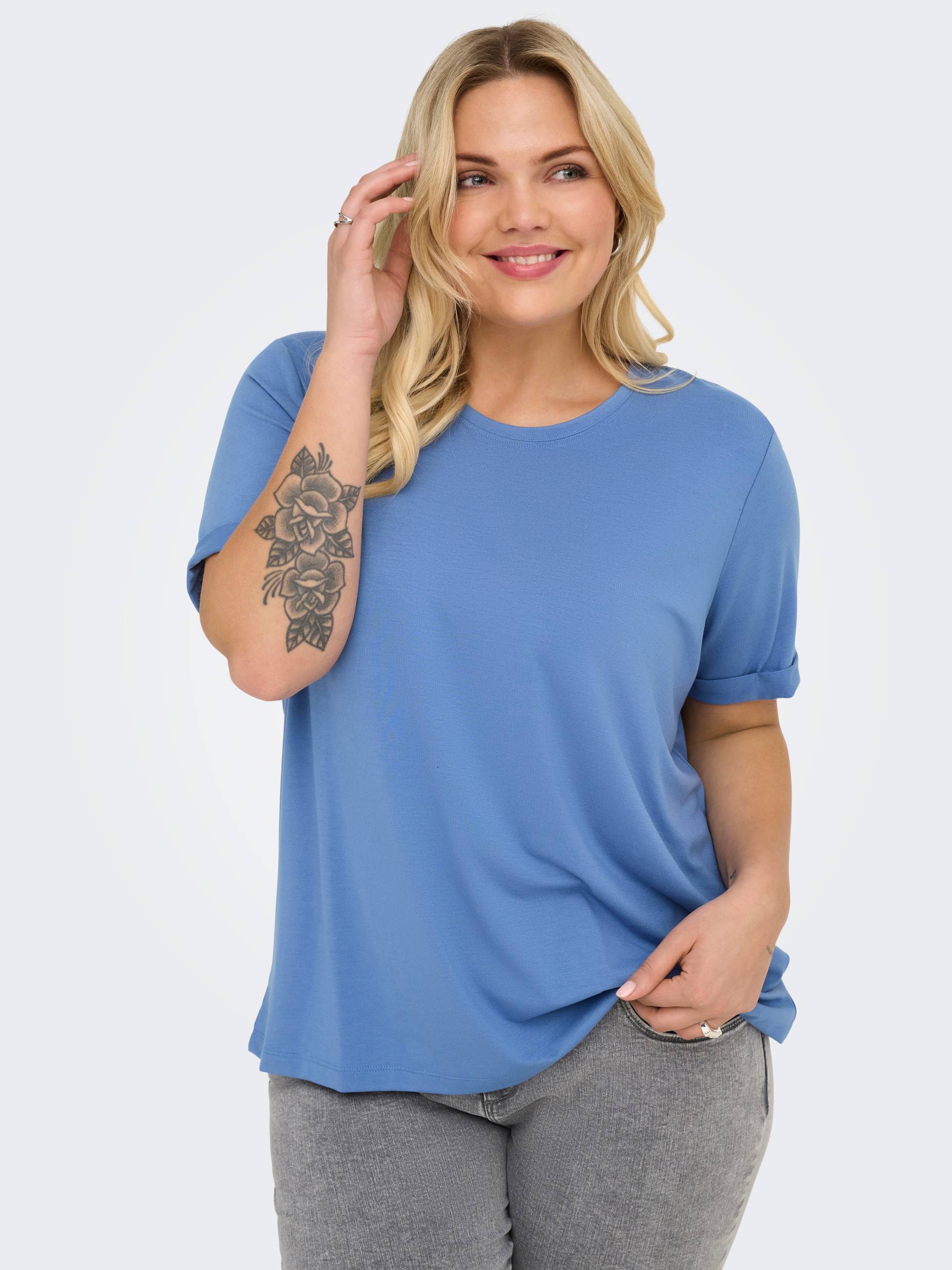 ONLY CARMAKOMA Kurzarmshirt »CARMOSTER S/S FOLD UP TOP JRS NOOS« von ONLY CARMAKOMA