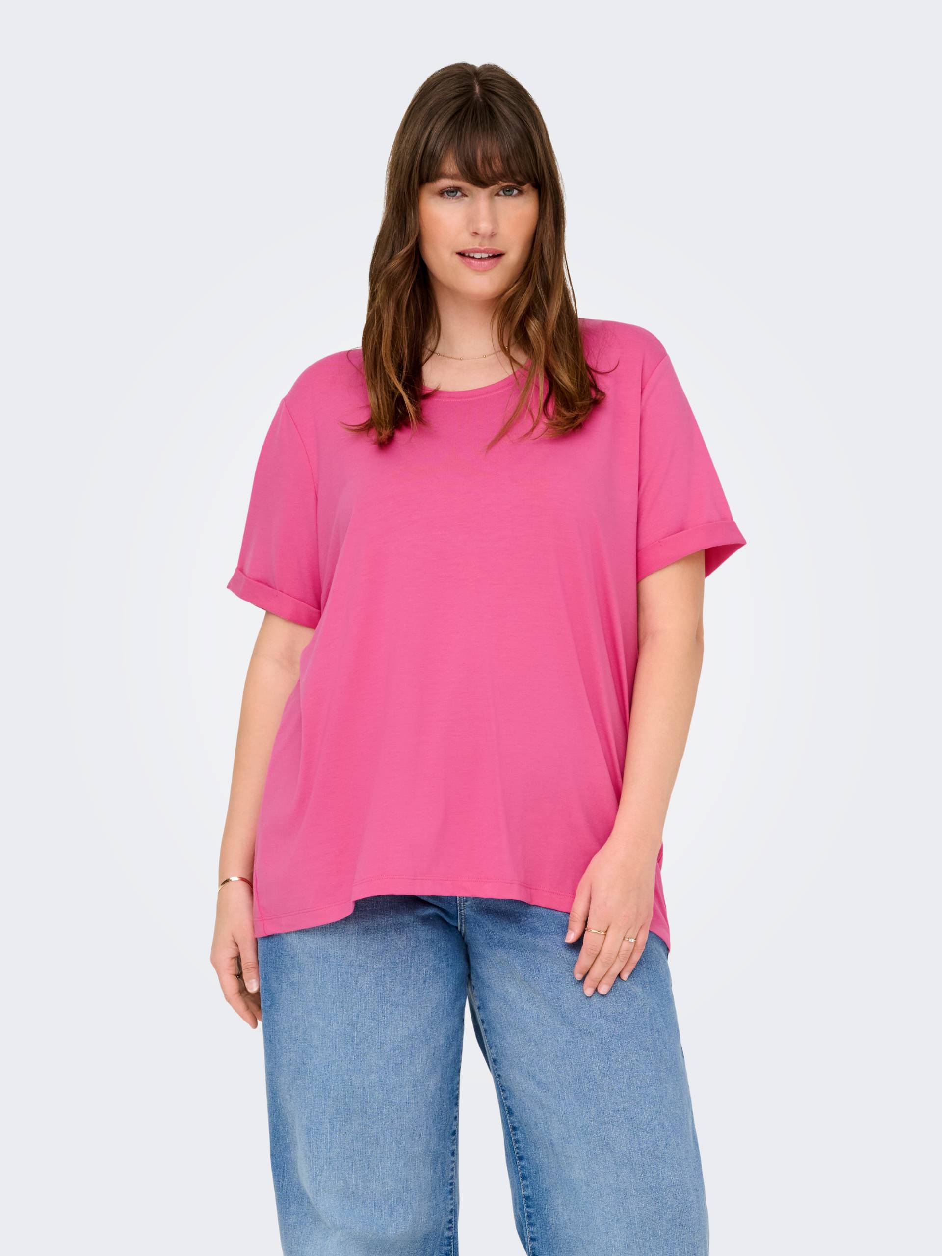 ONLY CARMAKOMA Kurzarmshirt »CARMOSTER S/S FOLD UP TOP JRS NOOS« ONLY CARMAKOMA Kurzarmshirt »CARMOSTER S/S FOLD UP TOP JRS NOOS« von ONLY CARMAKOMA