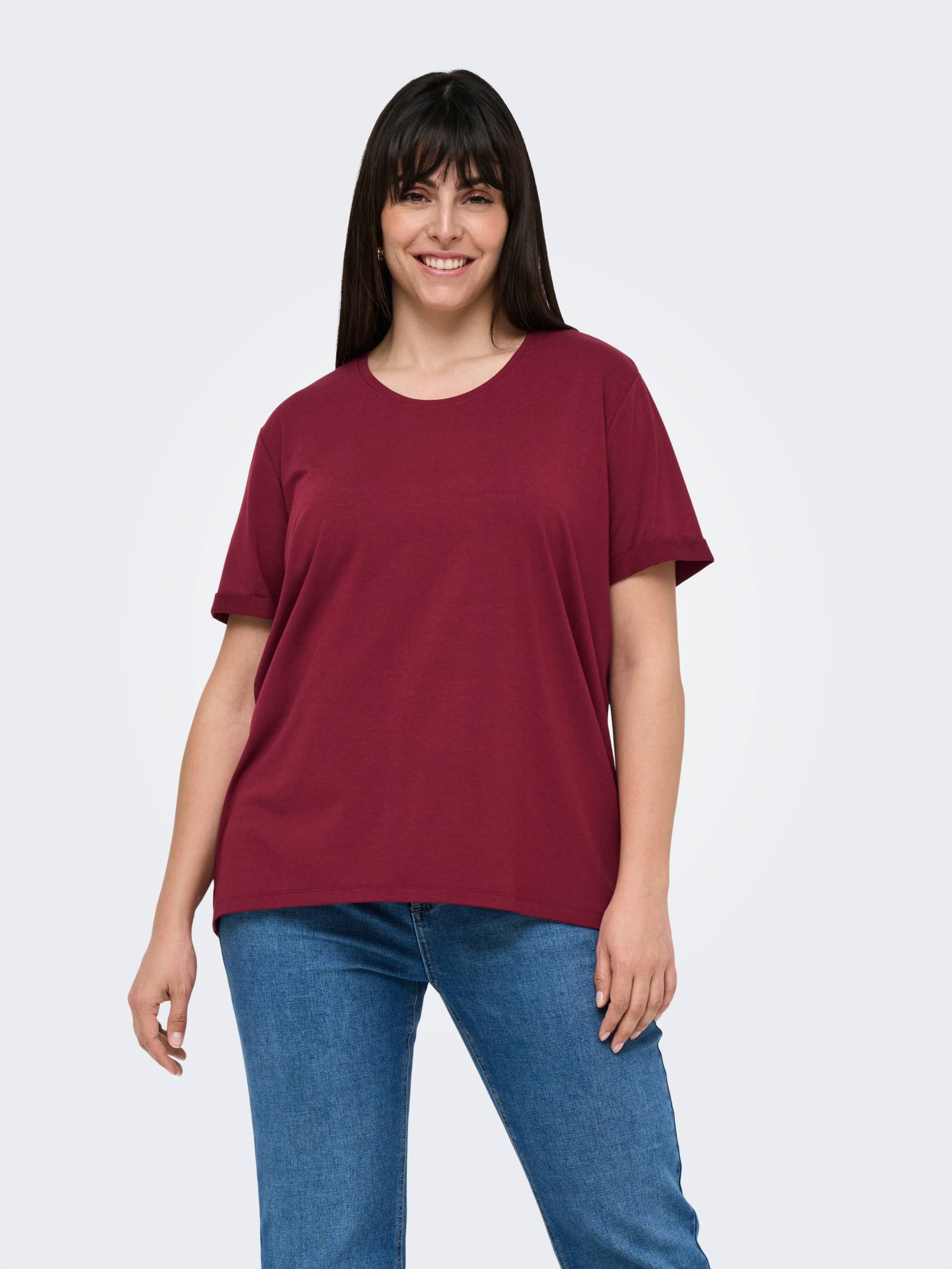 ONLY CARMAKOMA Kurzarmshirt »CARMOSTER S/S FOLD UP TOP JRS NOOS« ONLY CARMAKOMA Kurzarmshirt »CARMOSTER S/S FOLD UP TOP JRS NOOS« von ONLY CARMAKOMA