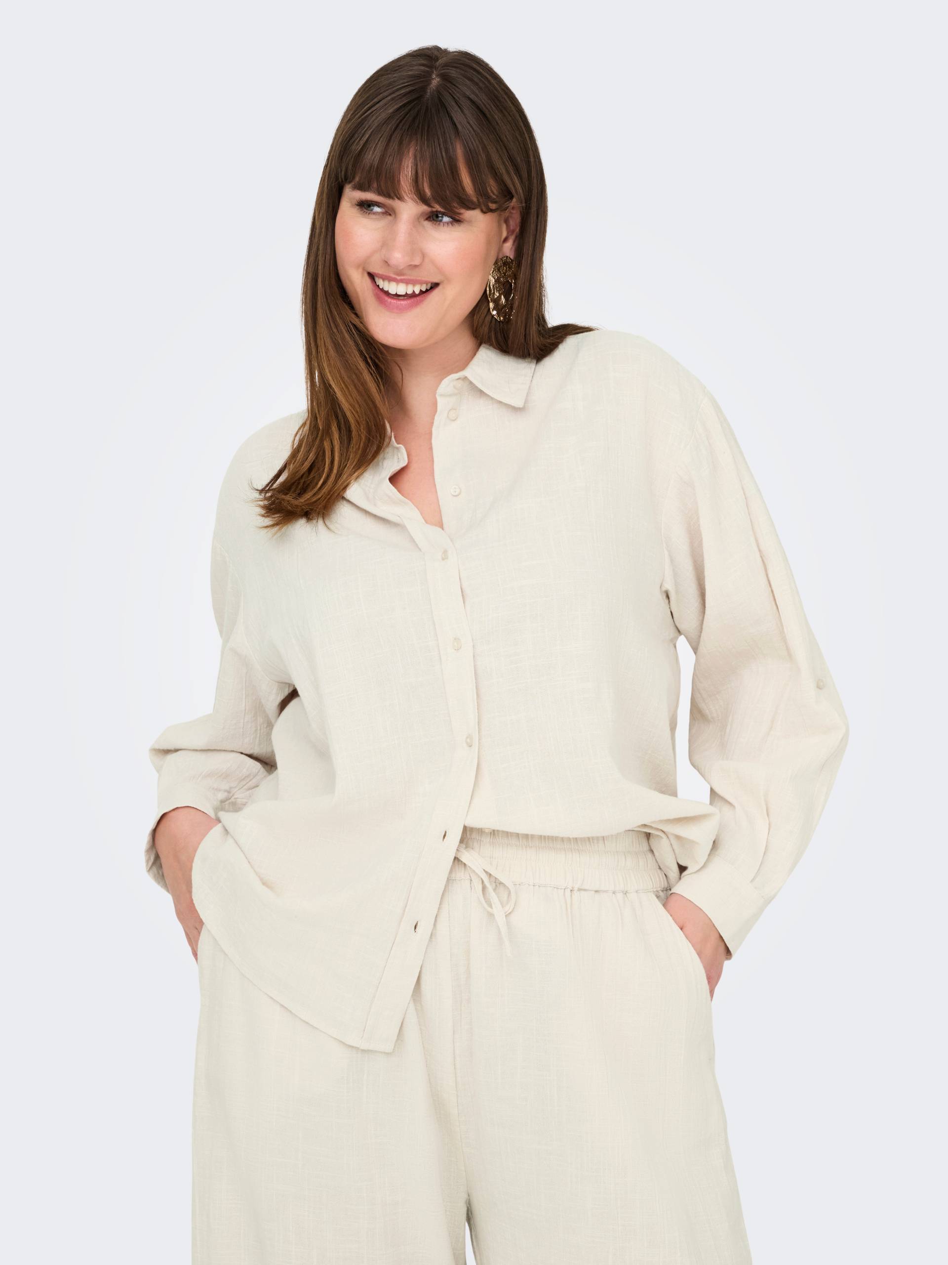 ONLY CARMAKOMA Langarmbluse »CARTIZANA COTTON L/S SHIRT WVN NOOS« ONLY CARMAKOMA Langarmbluse »CARTIZANA COTTON L/S SHIRT WVN NOOS« von ONLY CARMAKOMA