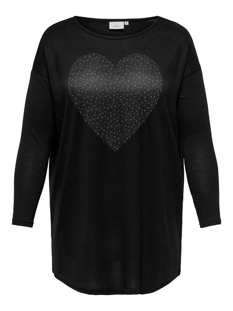 ONLY CARMAKOMA Langarmshirt »CARMALBA LS LONG TOP JRS«, mit Glitzernieten von ONLY CARMAKOMA