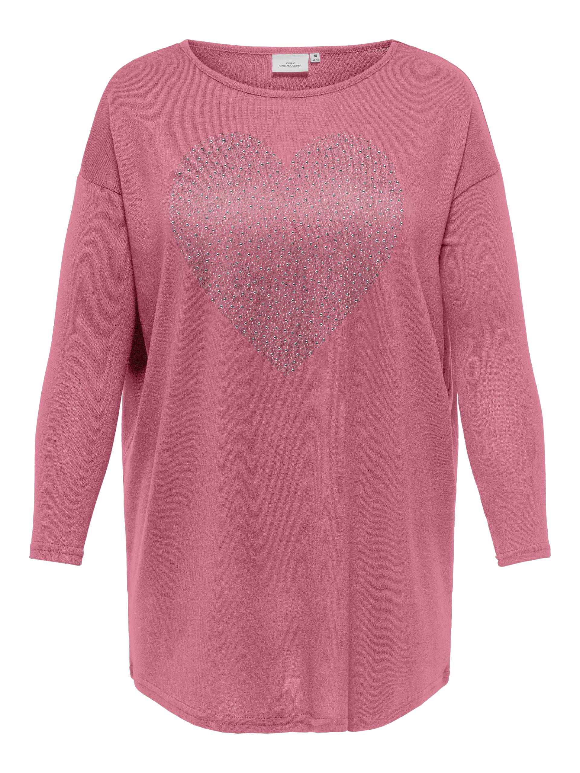 ONLY CARMAKOMA Langarmshirt »CARMALBA LS LONG TOP JRS«, mit Glitzernieten von ONLY CARMAKOMA