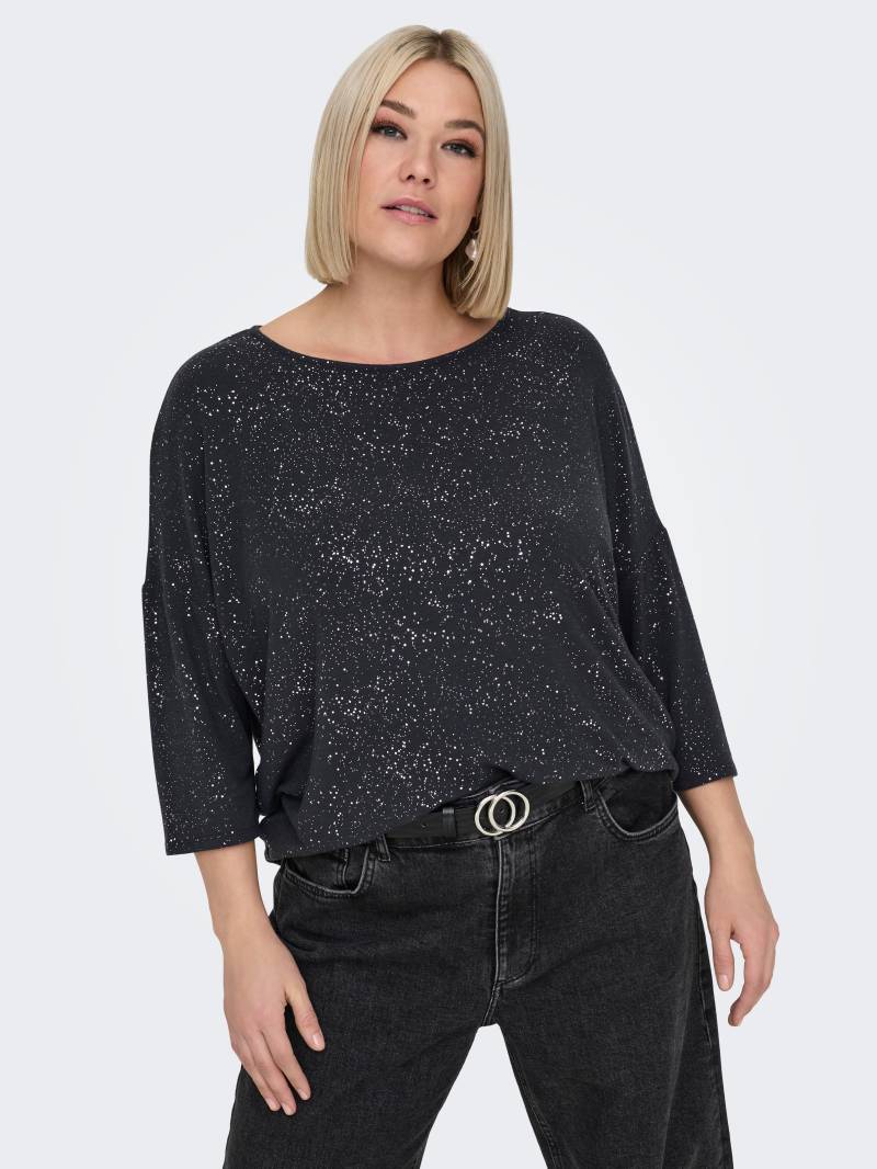 ONLY CARMAKOMA Rundhalsshirt »CARFOILA 3/4 O-NECK TOP JRS BF« von ONLY CARMAKOMA