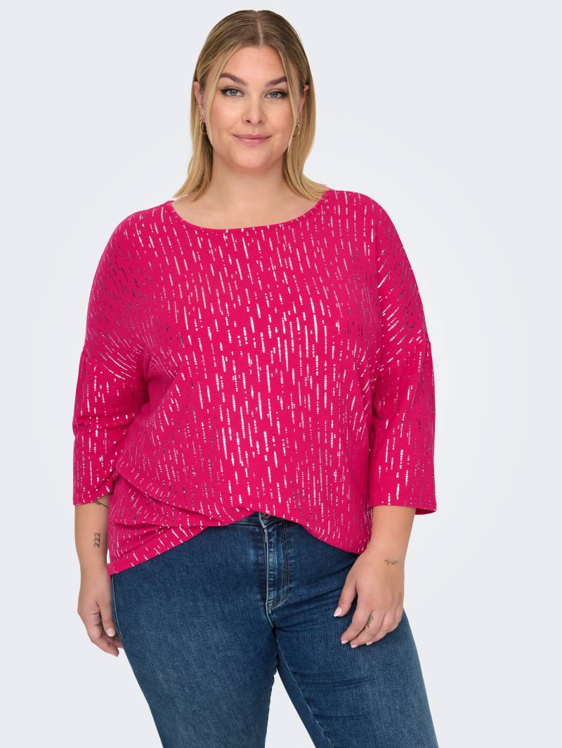 ONLY CARMAKOMA Rundhalsshirt »CARFOILA 3/4 O-NECK TOP JRS BF« von ONLY CARMAKOMA