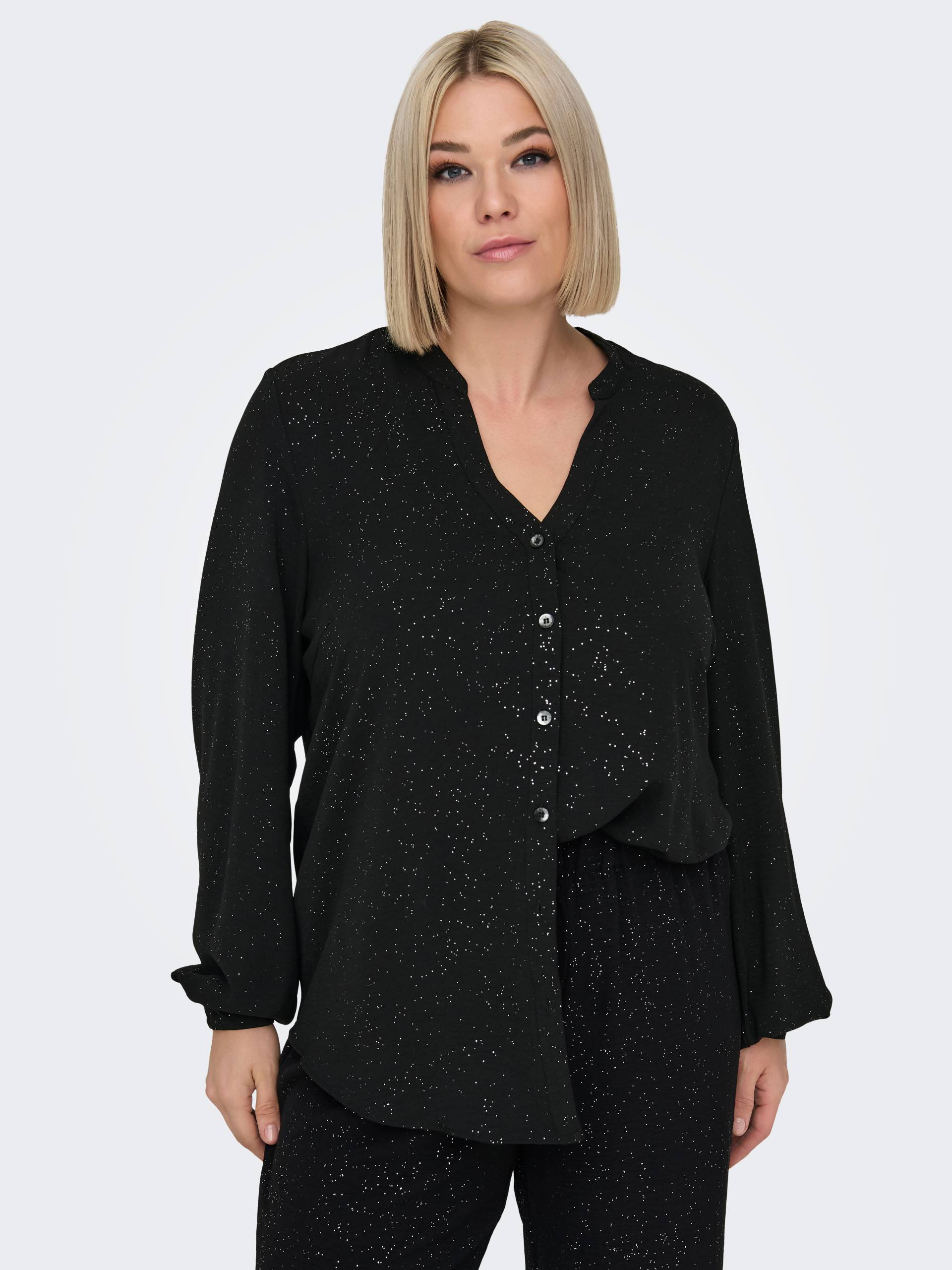 ONLY CARMAKOMA Shirtbluse »CARJOSEE METTA LIFE L/S V-NECK SHIRT WVN« von ONLY CARMAKOMA