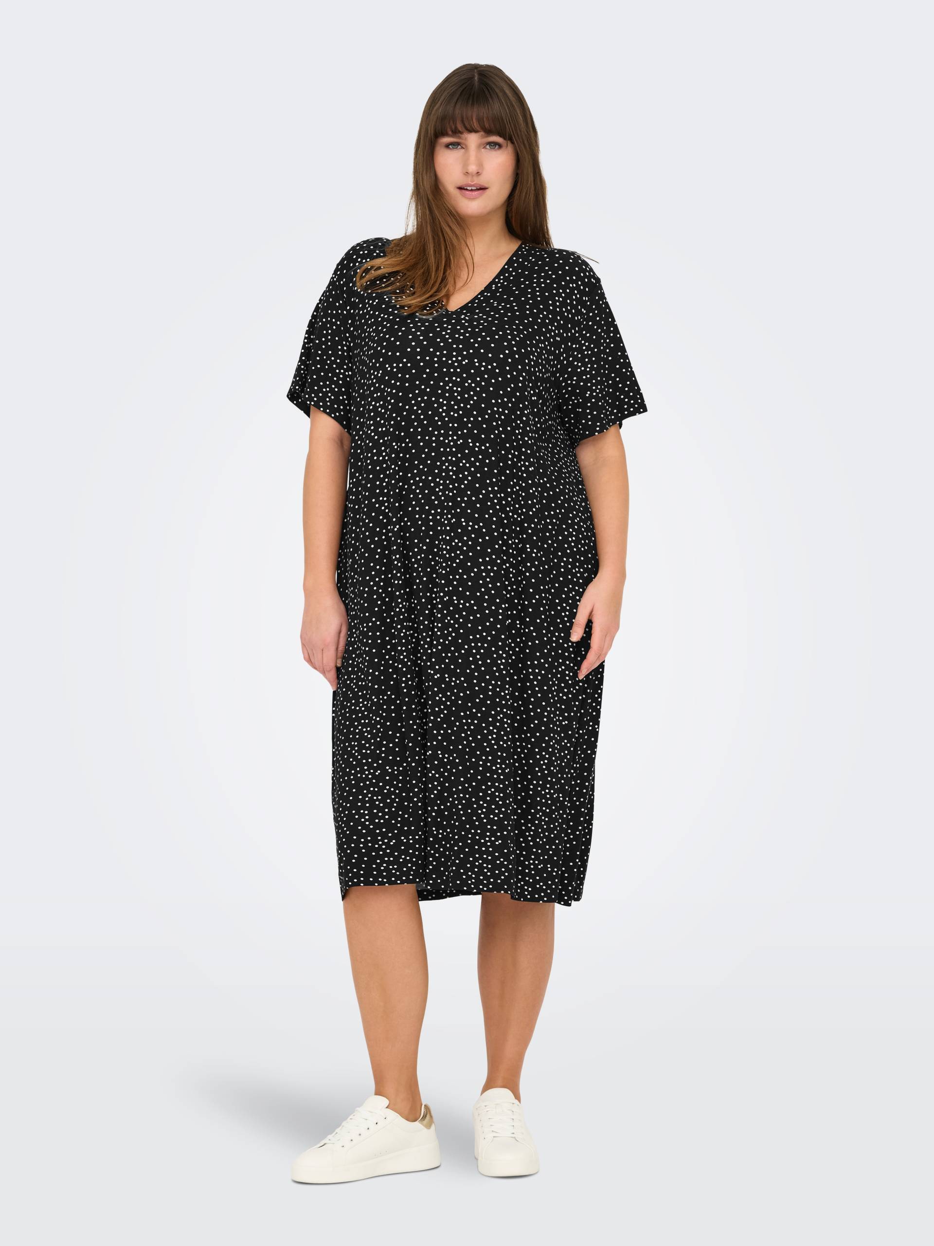 ONLY CARMAKOMA Shirtkleid »CARFYRLA LIFE S/S V-NCK BLK AOP DRE NOOS« ONLY CARMAKOMA Shirtkleid »CARFYRLA LIFE S/S V-NCK BLK AOP DRE NOOS« von ONLY CARMAKOMA