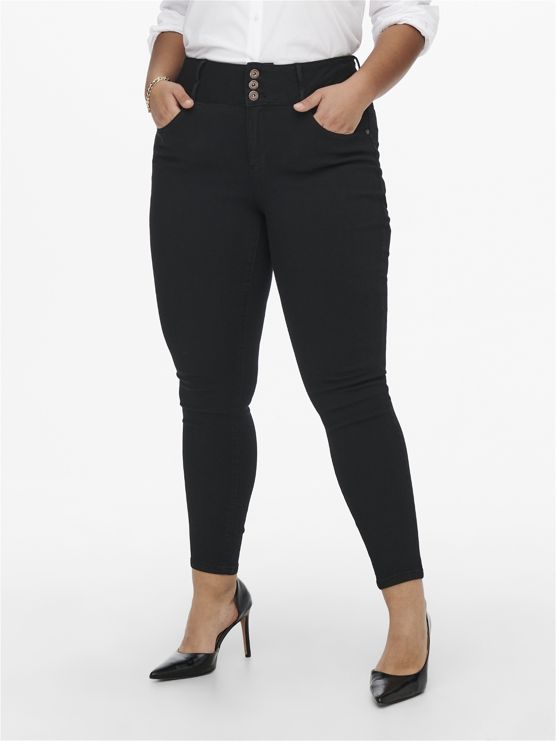ONLY CARMAKOMA Skinny-fit-Jeans »CARANNA LIFE HW SK ANK JEANS BLACK NOOS« ONLY CARMAKOMA Skinny-fit-Jeans »CARANNA LIFE HW SK ANK JEANS BLACK NOOS« von ONLY CARMAKOMA