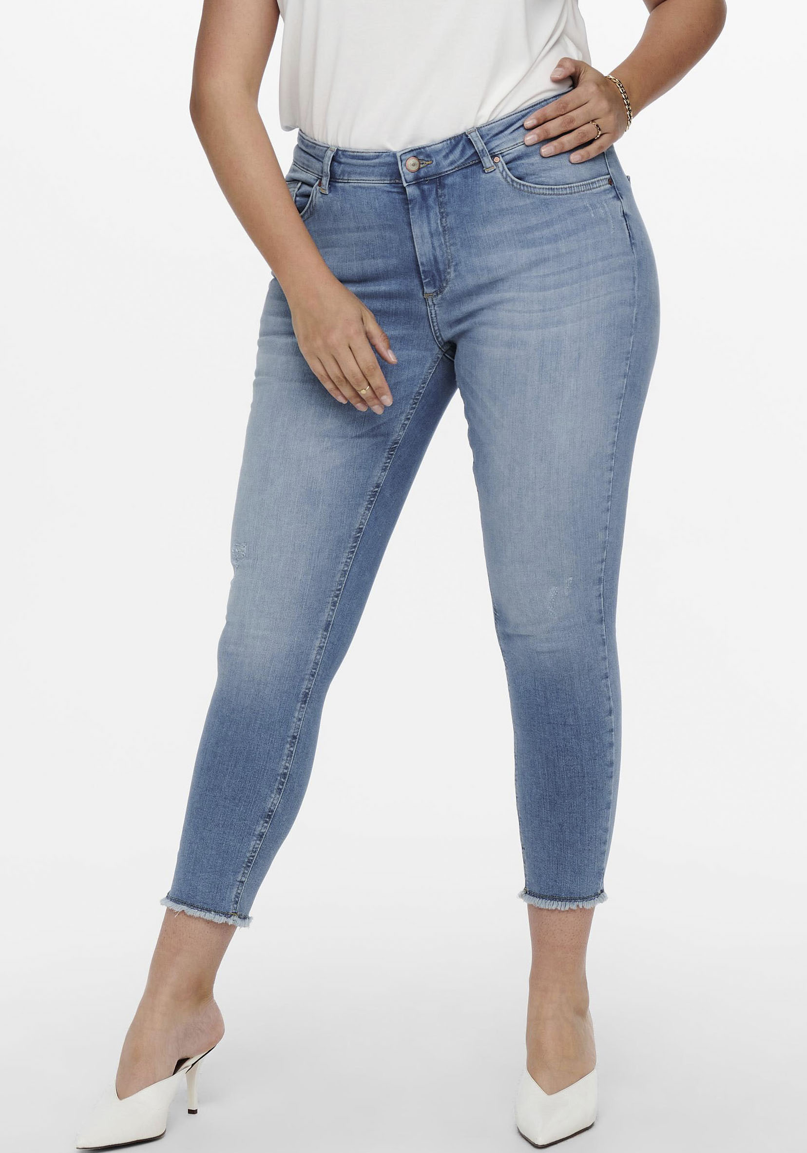 ONLY CARMAKOMA Skinny-fit-Jeans »CARWILLY REG SK ANK DNM REA1467 NOOS« ONLY CARMAKOMA Skinny-fit-Jeans »CARWILLY REG SK ANK DNM REA1467 NOOS« von ONLY CARMAKOMA