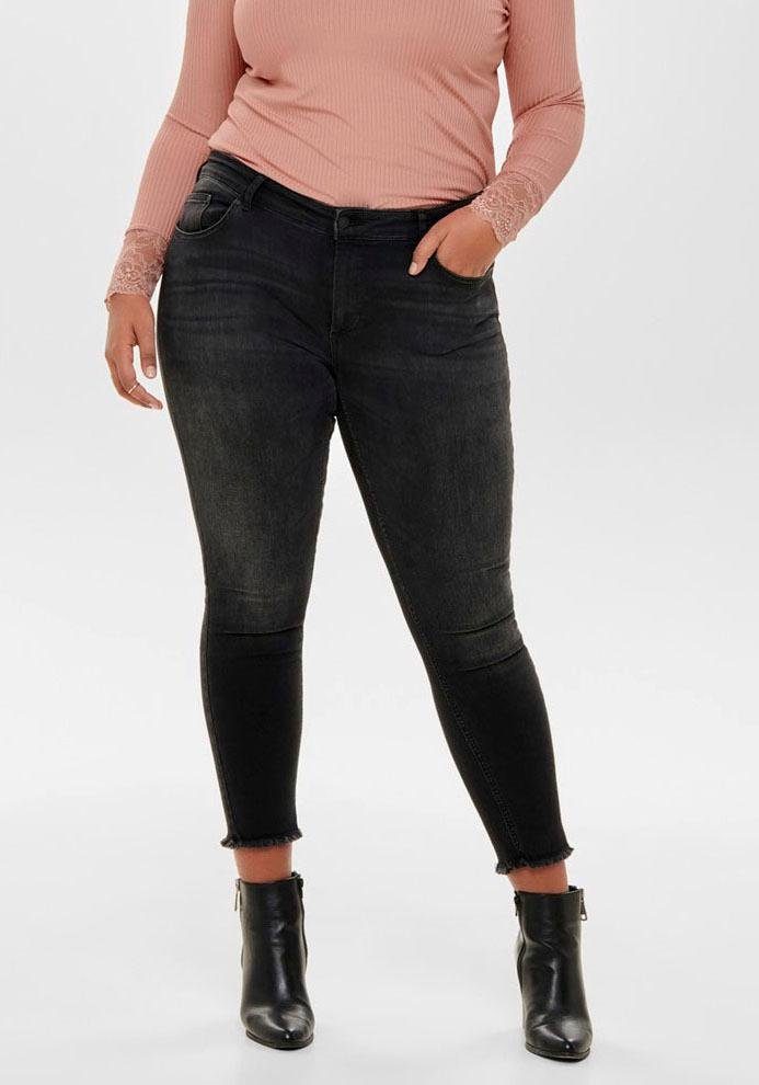 ONLY CARMAKOMA Skinny-fit-Jeans »CARWILLY REG SK ANK JNS«, in washed-out Optik von ONLY CARMAKOMA