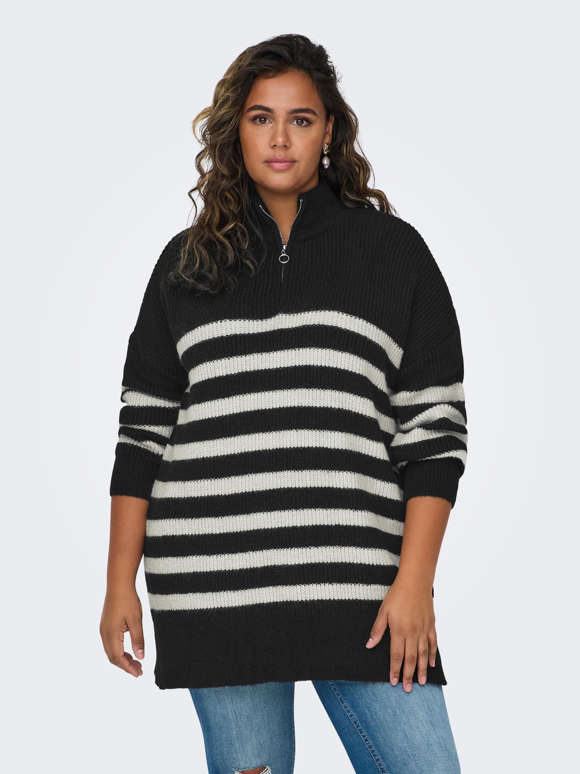 ONLY CARMAKOMA Stehkragenpullover »CARALFRIDA LS ZIP HIGHNECK CC KNT« von ONLY CARMAKOMA