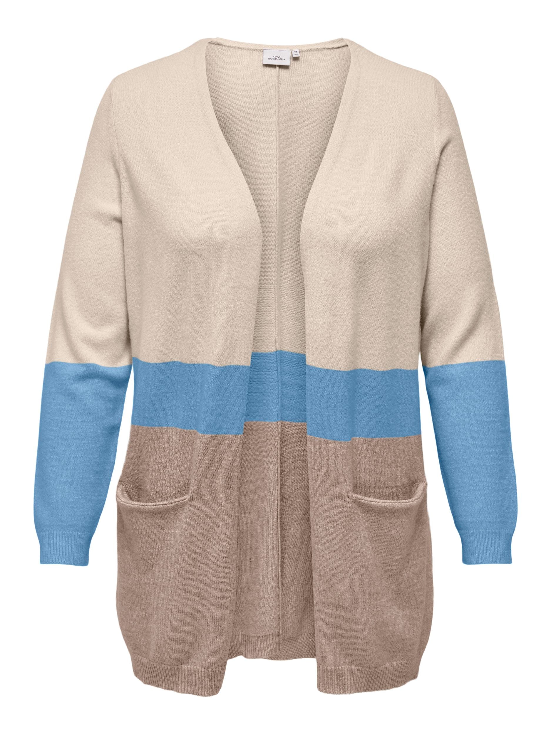 ONLY CARMAKOMA Strickjacke »CARNEW STONE L/S LONG STRIPE CARDI KNT« von ONLY CARMAKOMA