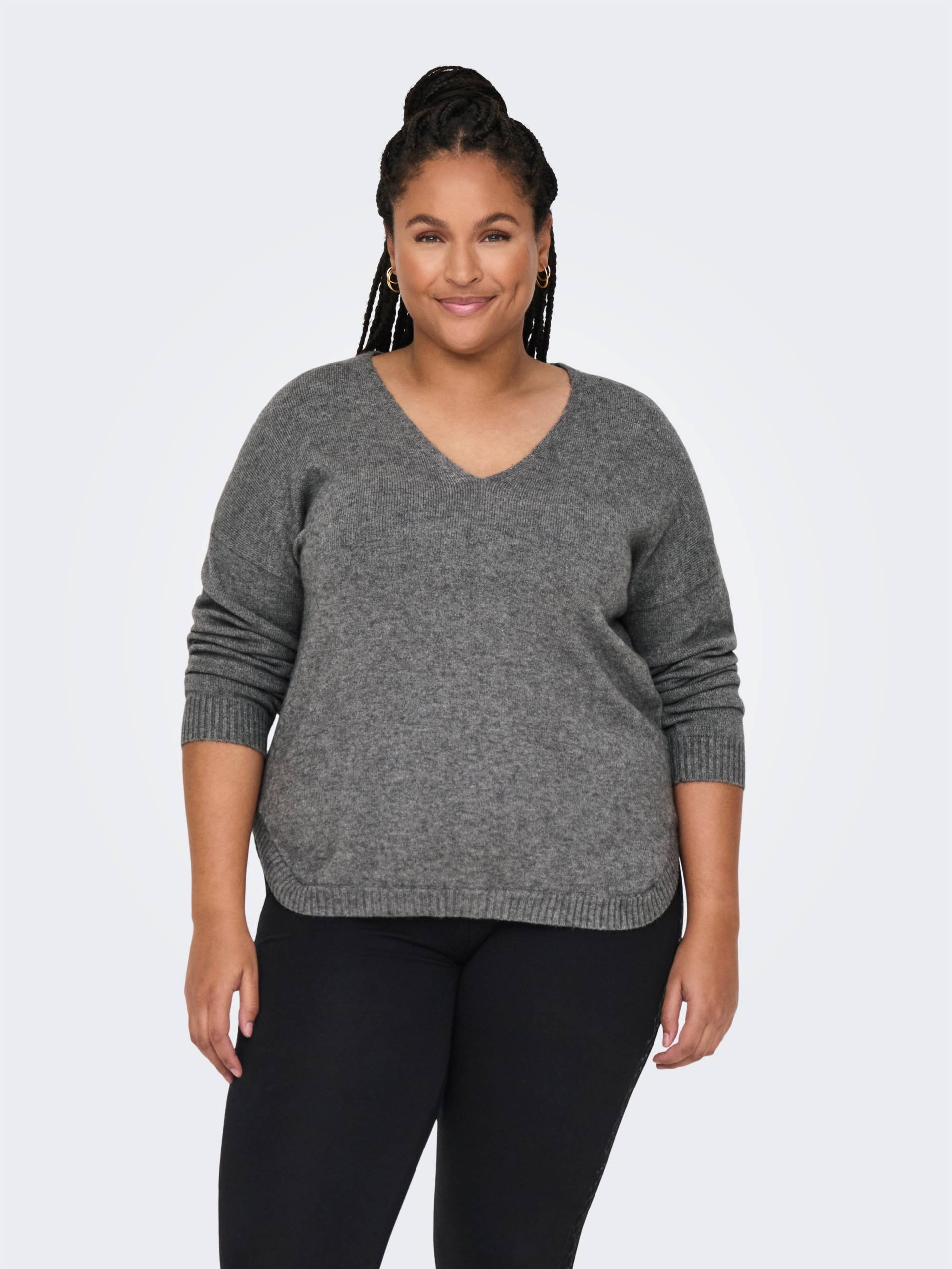 ONLY CARMAKOMA V-Ausschnitt-Pullover »CARMARGARETA LS PULLOVER KNT NOOS« von ONLY CARMAKOMA